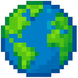Pixel art earth