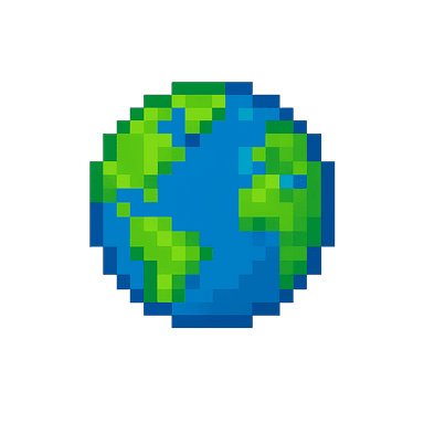 Pixel art earth